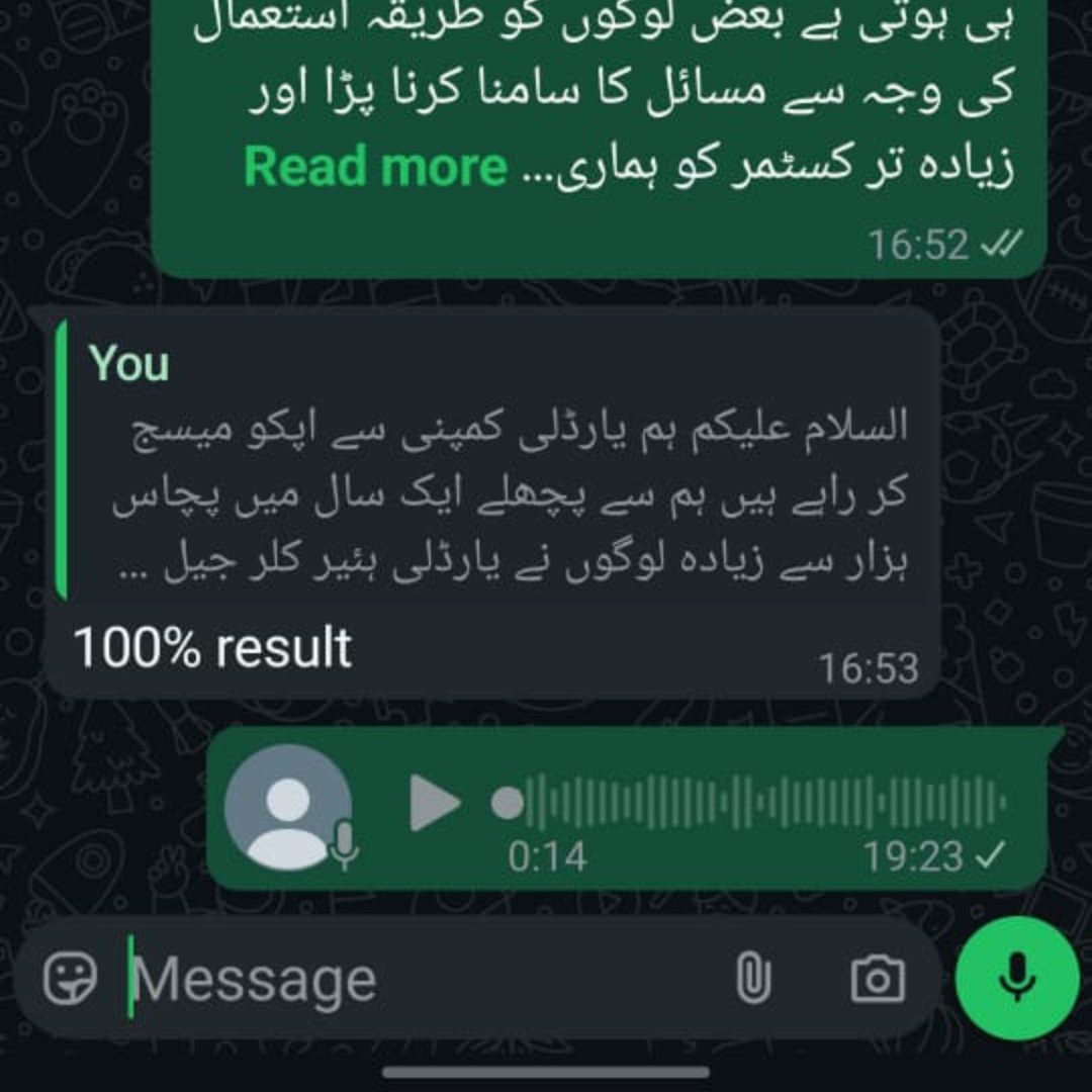 Customer review screenshot