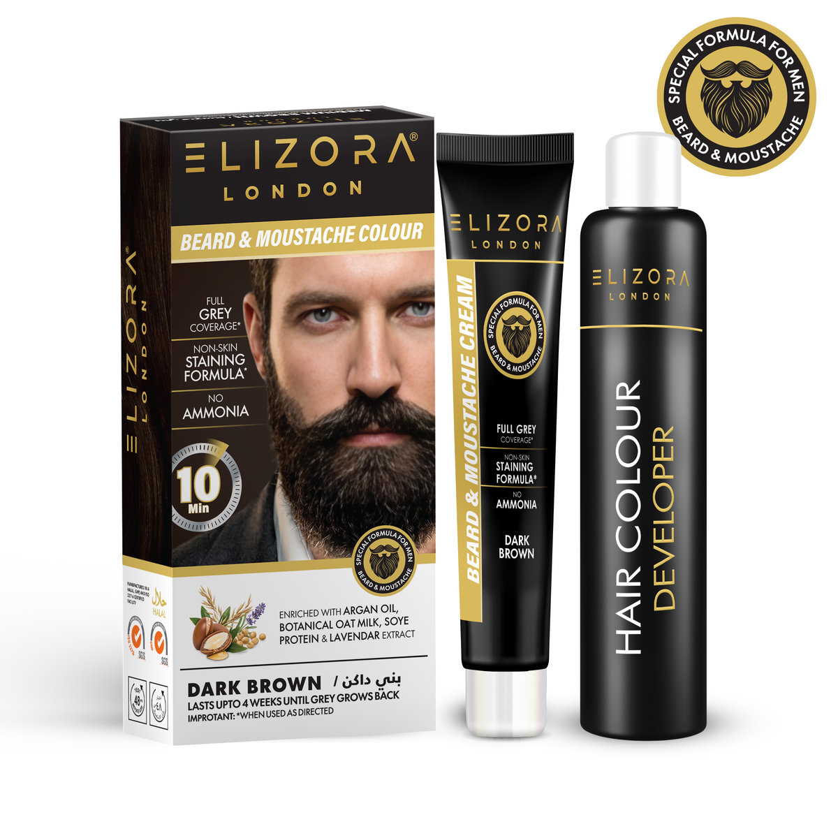 Elizora Beard & Moustache Colour Cream (For Men)