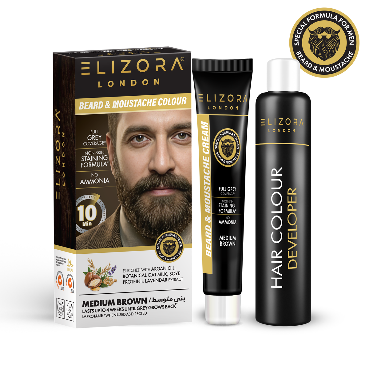 Elizora Beard & Moustache Colour Cream (For Men)