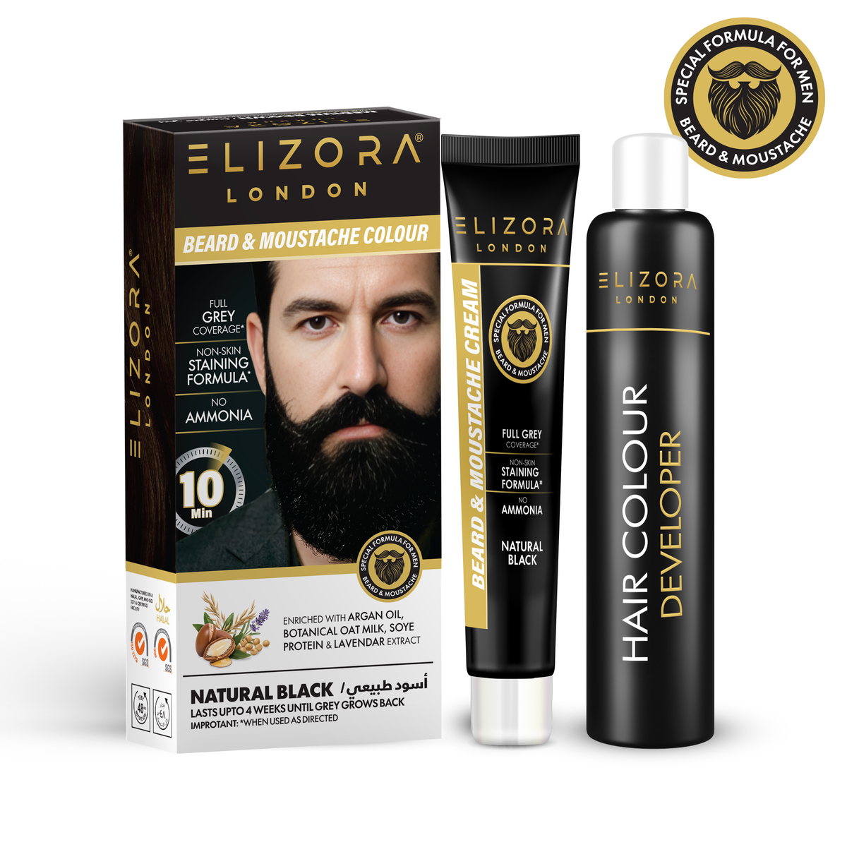 Elizora Beard & Moustache Colour Cream (For Men)
