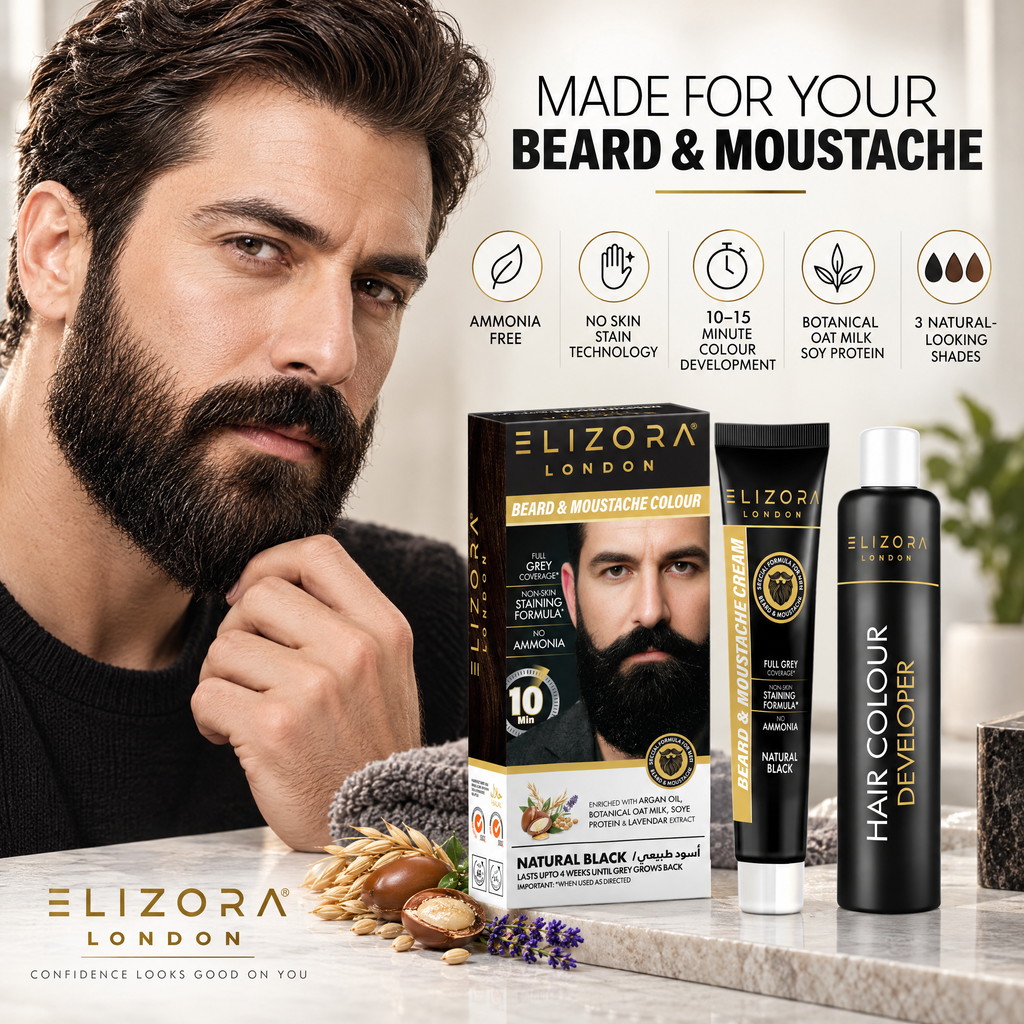 Elizora Beard & Moustache Colour Cream (For Men)